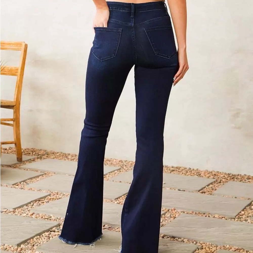 Flying Monkey Midnight High Rise Flare Jeans - Picture 2 of 5